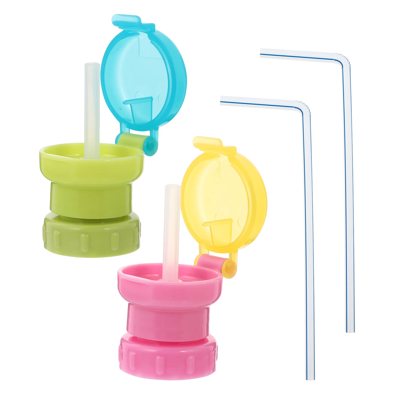 

2Pcs Anti spill Baby Water Bottles Removable Cup Cover Leak Proof Sippy Cap Straw Bottle Nursery Supplies Toddler Bottle