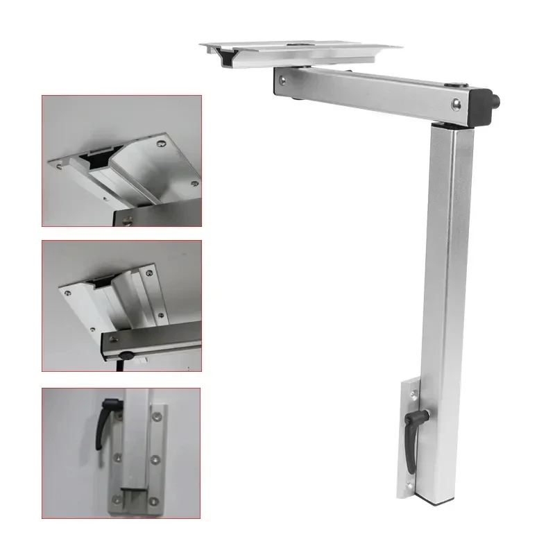 50KG Movable Table Leg 360° Rotation Adjustment Height Aluminum Alloy Then Disassembly Suitable for Camping RV Furniture Legs