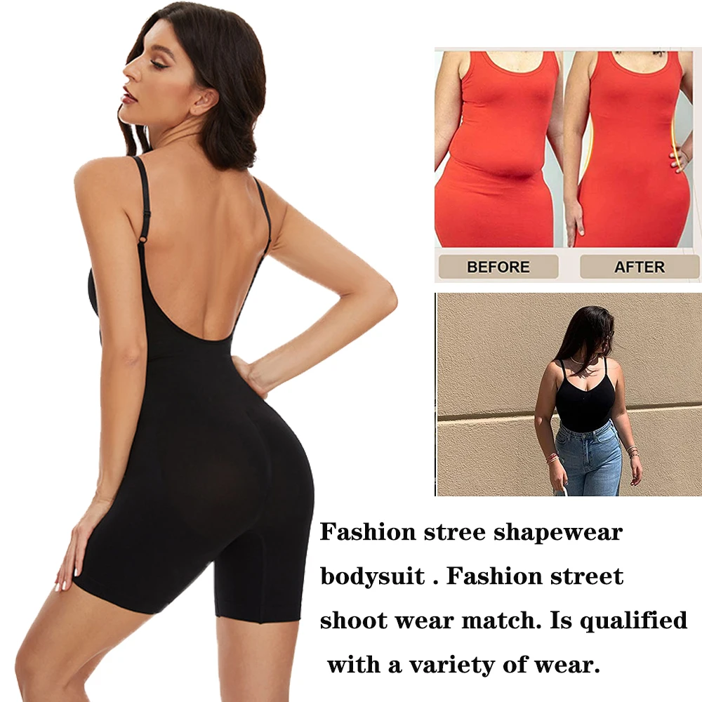 Reducing and Shapers Bodysuit Women Modeling Straps Low Back Waist Trainer Underwear Shapewear Colombiana Bodysuit