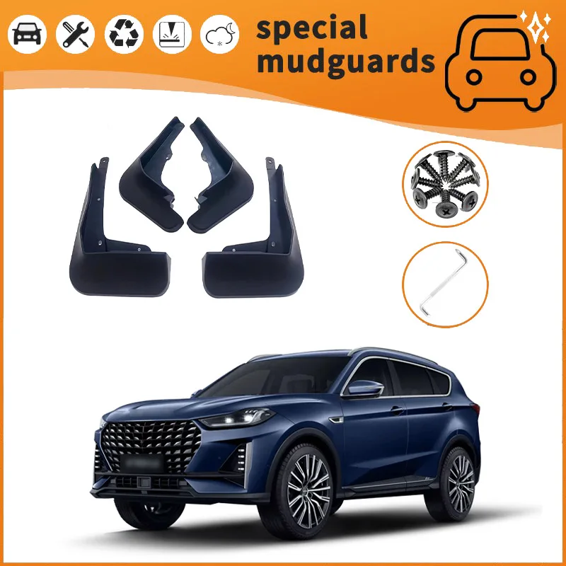 For 21-24 Jetour X70PLUS models Mudguards Fender Mudflaps Front Rear Flares Splash Guards Cover Car Accessorie