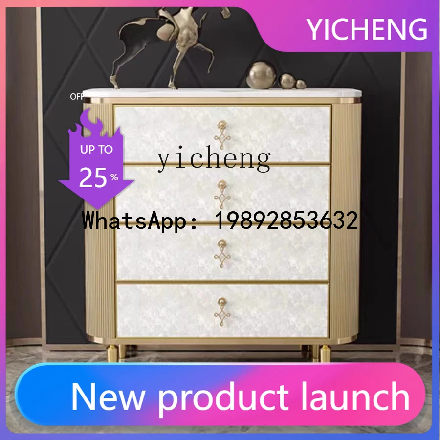 

shell light luxury chest of drawers American retro entrance living room chest of drawers bedroom modern bedroom locker