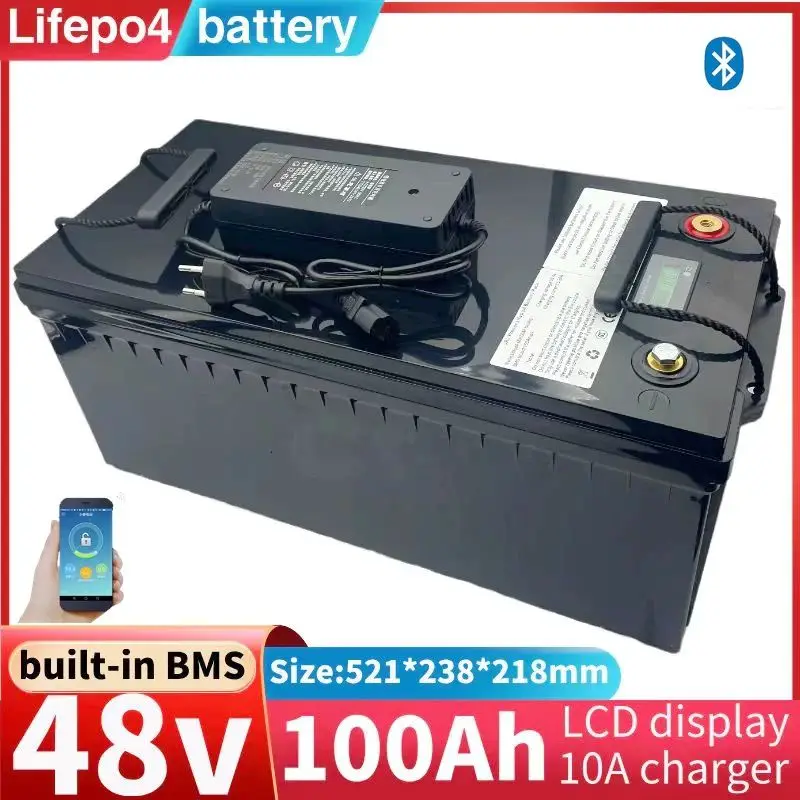 

48V 100Ah Lifepo4 литий-железо-фосфатные батареи для солнечной лодки, инверторная тележка для гольфа