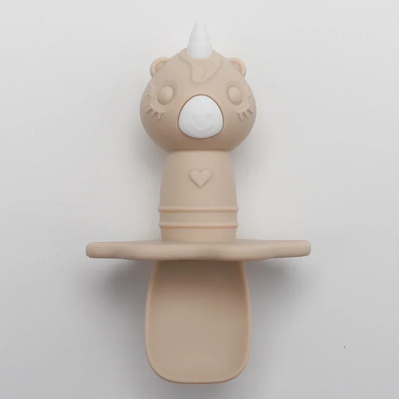 Food Grade Silicone Soft Learning Tableware Toddler Baby Training Feeding Baby Spoon For Baby