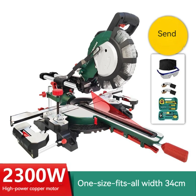 Cutting Saw Pull Rod Miter Saw High Precision Miter Saw Push-Pull Household Saw Woodworking Pull Rod Saw Aluminum Machine