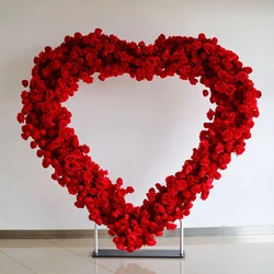 Metal Heart Shaped Balloon Arch Frame with Base, 6.5ft Arch Backdrop Stand for Wedding Party Decoration, Valentine's Day