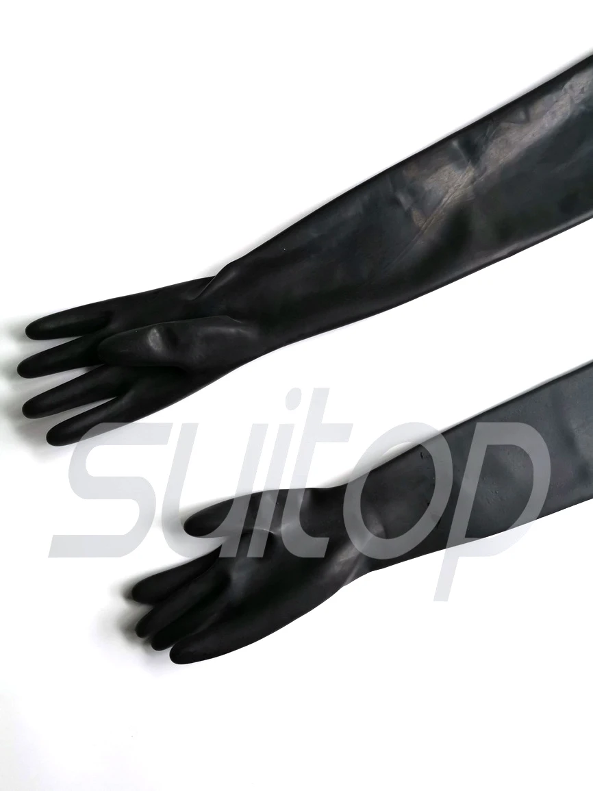 sexy rubber latex long mould gloves to opera