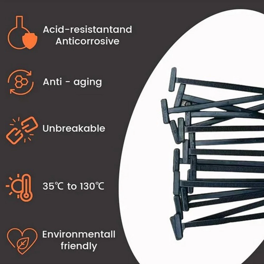 ربطات عنق بسحاب كابل من النايلون، ربطات عنق بسحاب شديدة التحمل، مشبك ربطة كابل عالمي للإصلاح اليومي للسيارة #4