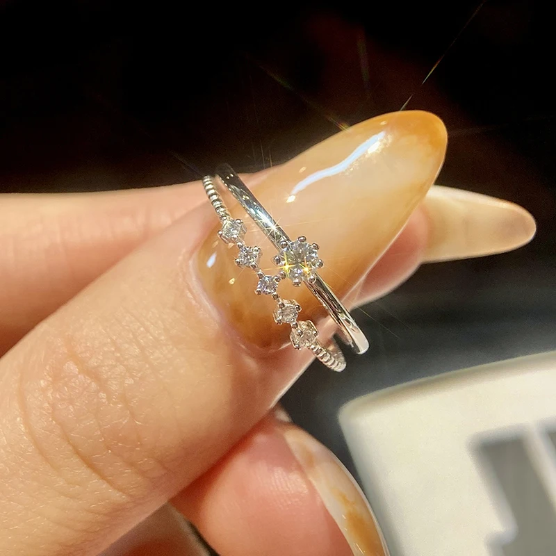 

KNB Муассанит Набор колец с бриллиантами для женщин Подарок Стерлинговое серебро 925 пробы Роскошное свадебное обручальное кольцо Юбилейные ювелирные изделия