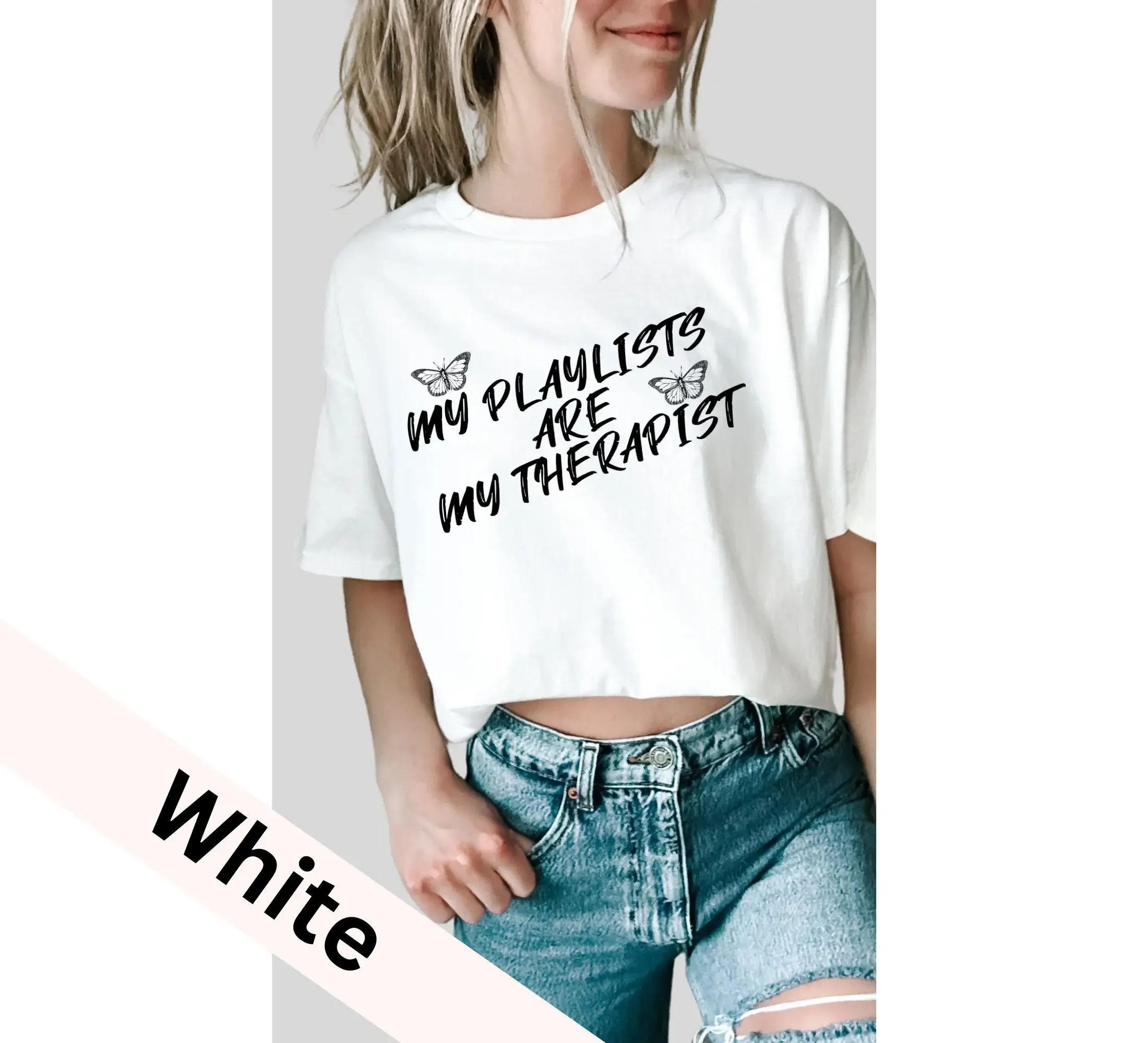 My Playlists Are Therapist T Shirt Funny Music Concert Healing