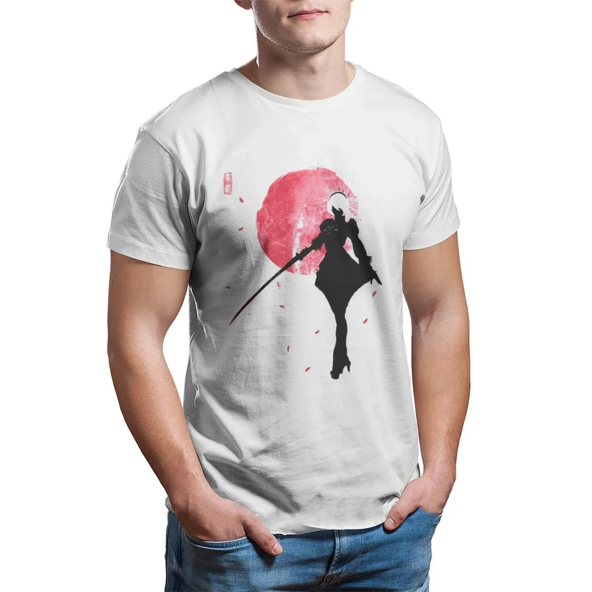 Camiseta Harajuku NieR Automata, juego todo que vive está diseñado para finales, camiseta para hombres, ropa gráfica, diseño de gran tamaño de algodón