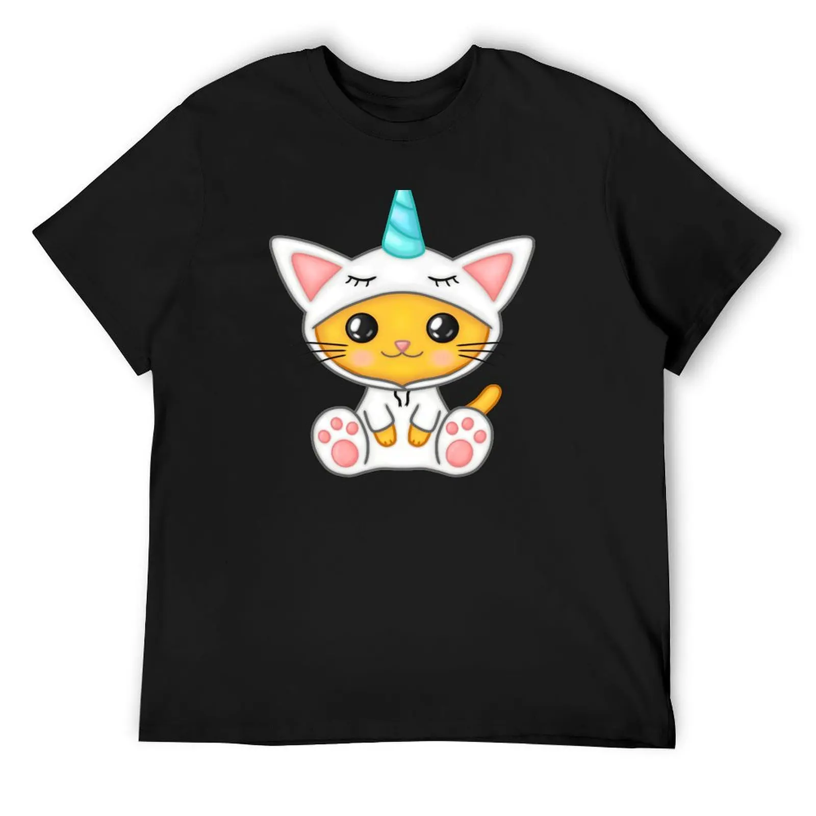 Caticorn T-Shirt anime aesthetic clothes cute tops hippie clothes t shirt men