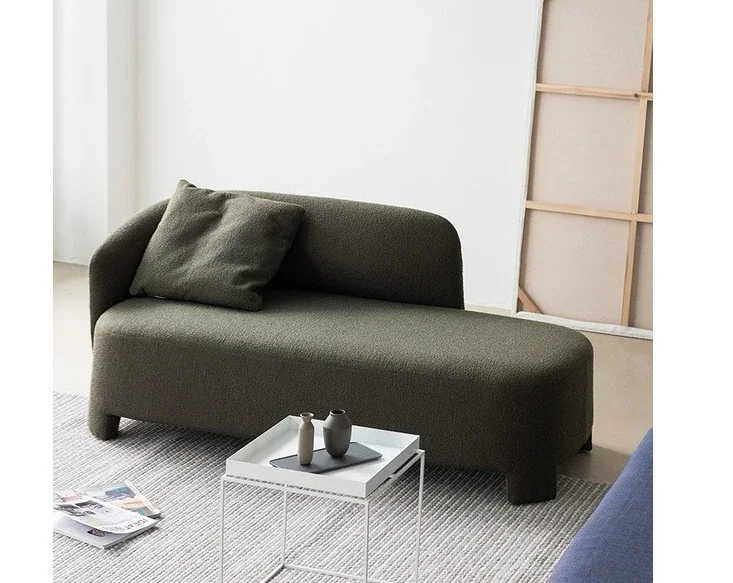 Nordic designer fabric double sofa bedroom living room chaise longue