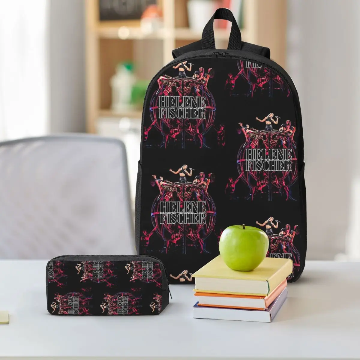 حقيبة ظهر هيلين فيشر للطلاب والأولاد والبنات حقيبة كتب مدرسية حقيبة كمبيوتر محمول حقائب كتف 3ps حقيبة غداء معزولة مقلمة #6