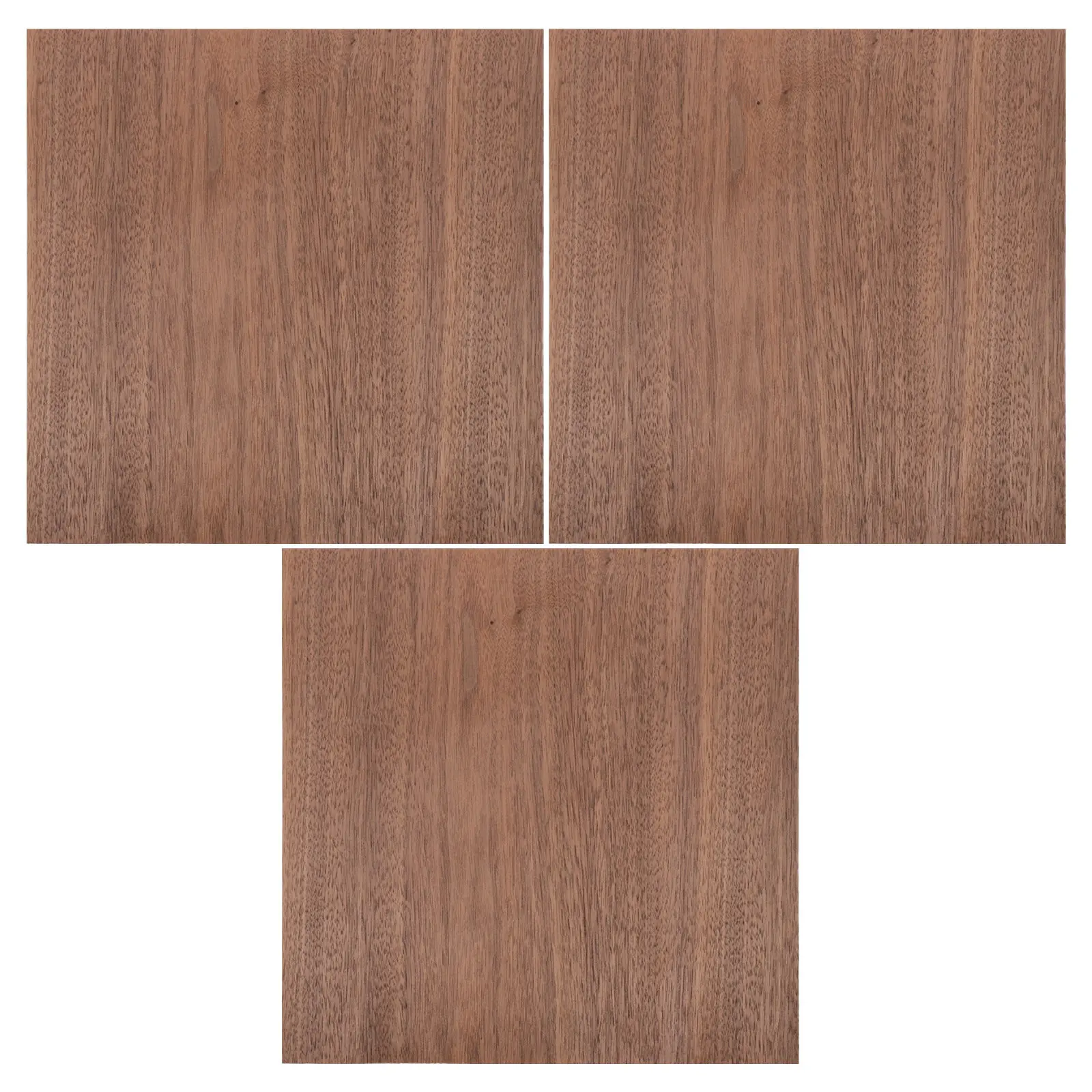 Walnut Wood Veneer Sheets 3 pcs, 11.8x11.8 Inch Natural Smooth DIY Craft Wood for Home Decor & Carving