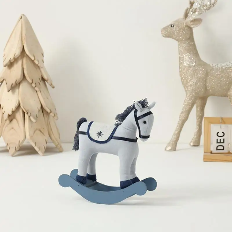 Christmas decorations rocking horse dolls for living room study and bedroom decoration Christmas ornaments Christmas gifts toys