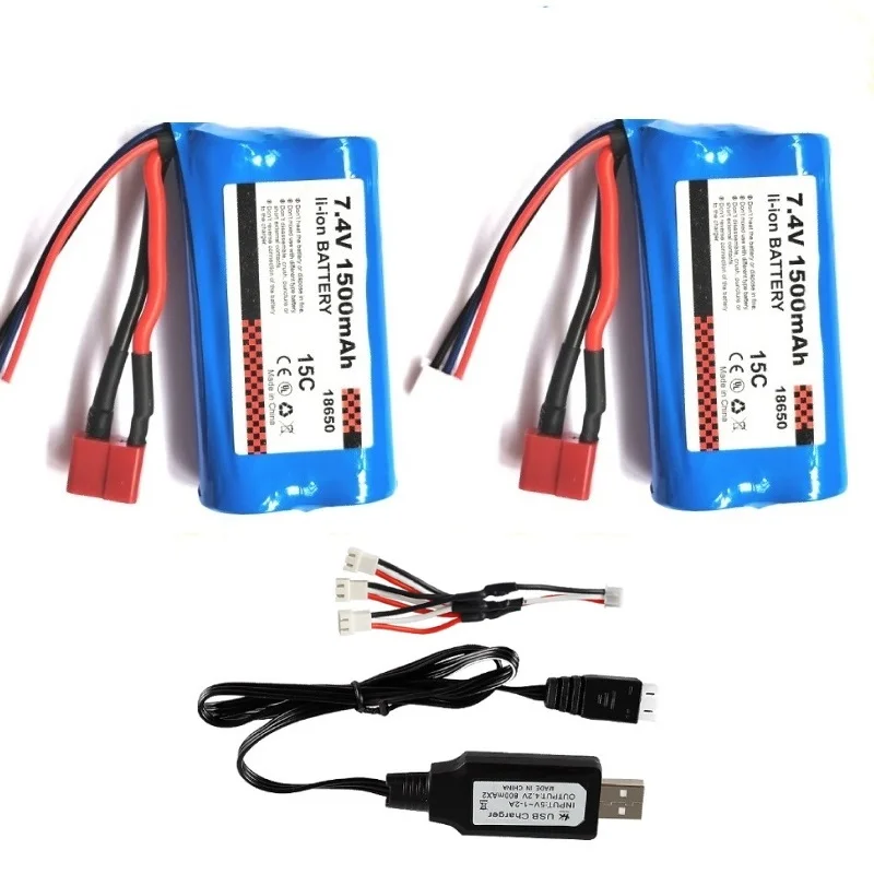 original 15C  2S 7.4V 1500mAh Li-ion battery/7.4v USB for SCY-16101PRO SCY-16102PRO SCY-16103PRO SCY-16201PRO 1/16  R/C cars