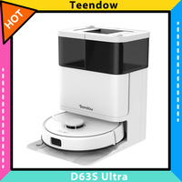 Teendow D63S ULTRA Robot Vacuum and Mop, 10KPa Super Suction, Edge Cleaning, Auto Mop Wash & Dry, Self-Emptying 160 Min Runtime