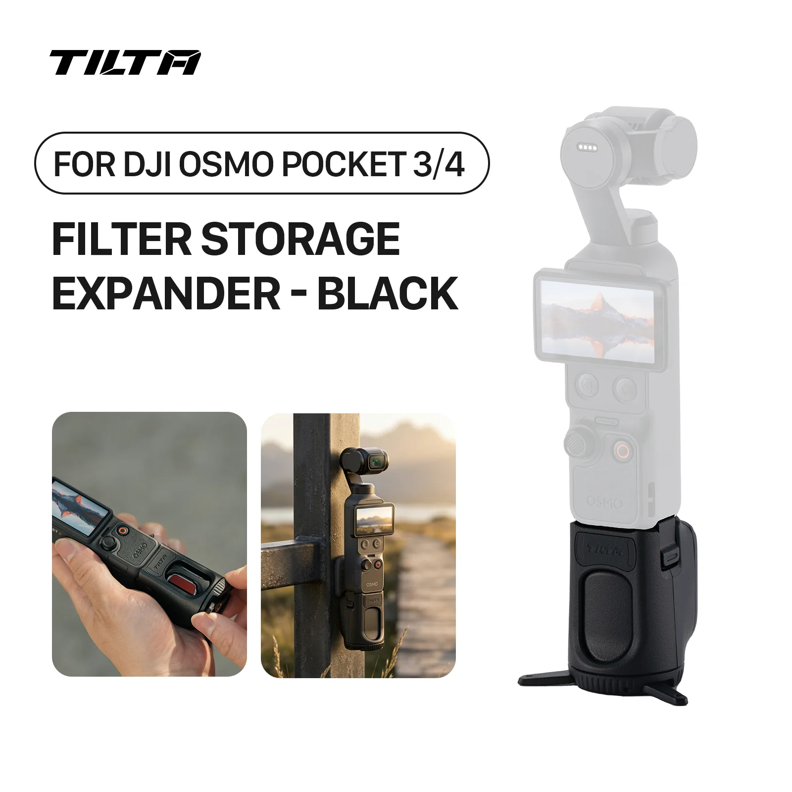 

Аксессуары TILTA для DJI Osmo Pocket 4 и Pocket 3: универсальный легкий кейс-комплект с расширением для хранения фильтров