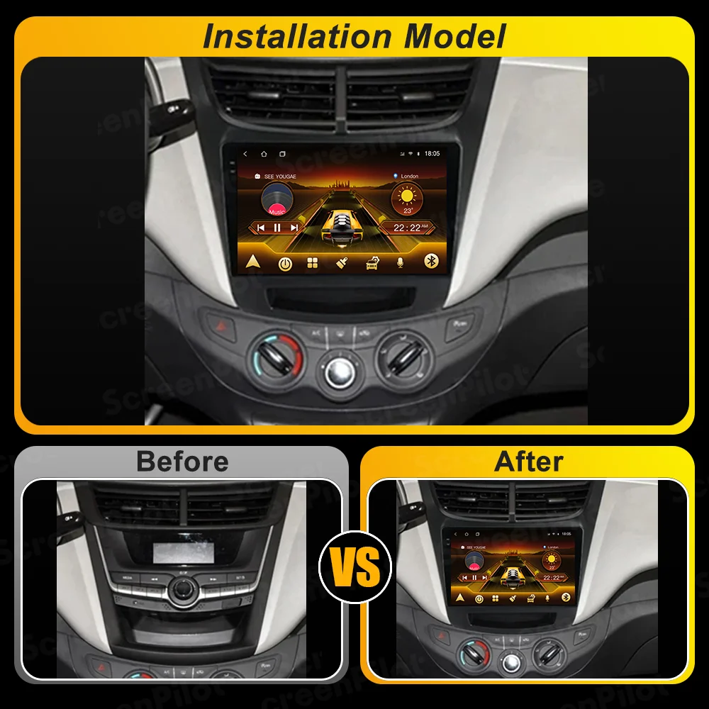 أندرويد 15 لسيارة شيفروليه شراع أفيو 2015 2016 2017 2018 2019 2020 2022 راديو السيارة الوسائط المتعددة مشغل فيديو 2 din Carplay 8 Core RDS