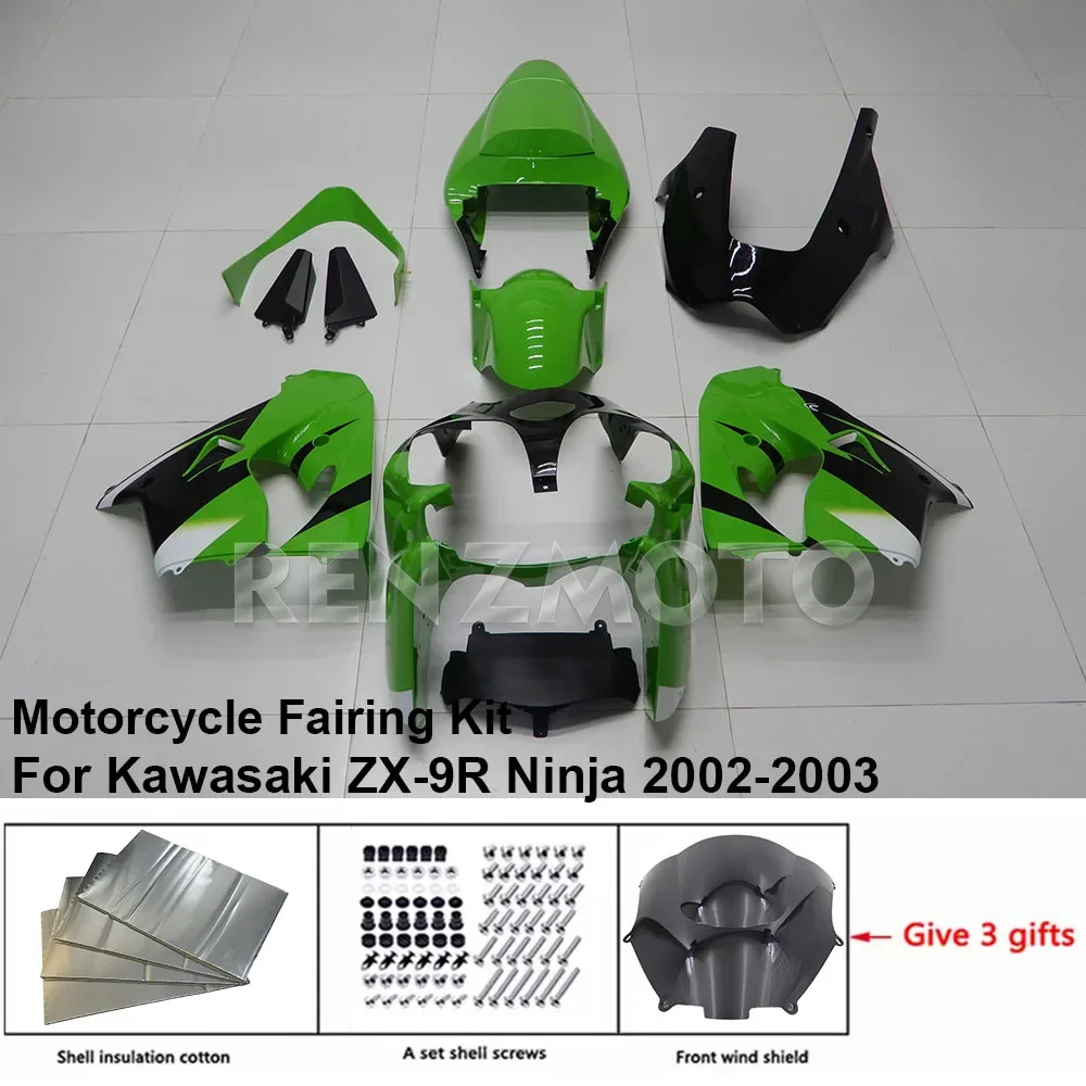 

Acessorios Para Moto Fairing ABS Plastic Body Kit Set For Kawasaki Ninja ZX-9R 2002-2003 Full Decoration Guard Plate K0918-107a