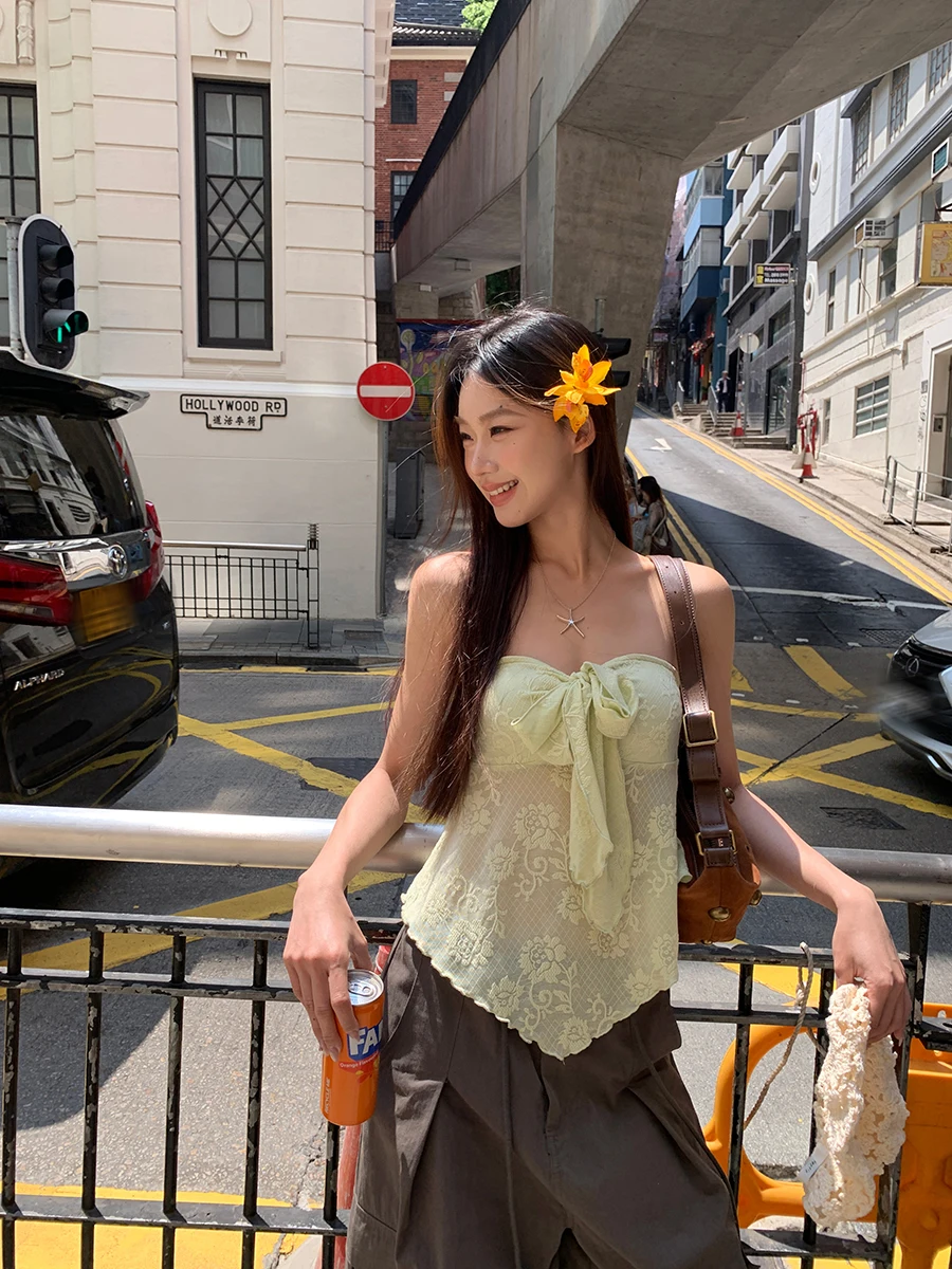 

Red Celebri Store Strap Vest Women Summer Outdoor Wear New 2026 Sexy Ba Spicy Girl Strapl Tube Top Women