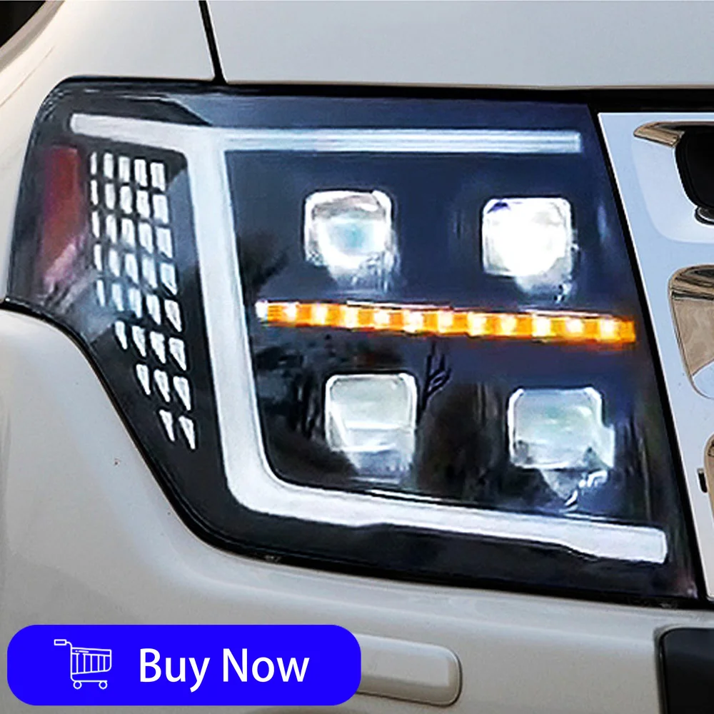 For Mitsubishi Pajero V93 V97 2009-2021 Car Headlights Assembly Upgrade LED Startup Effect 4 Low Beam High Beam Accessories