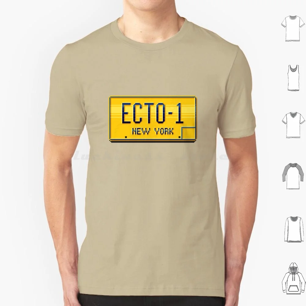 Ecto-1 Pixel Plate T Shirt Men Women Kids 6Xl Ghostbusters Ghost Busters Slimer Bill Murray New York Ecto Car Movie Nyc License