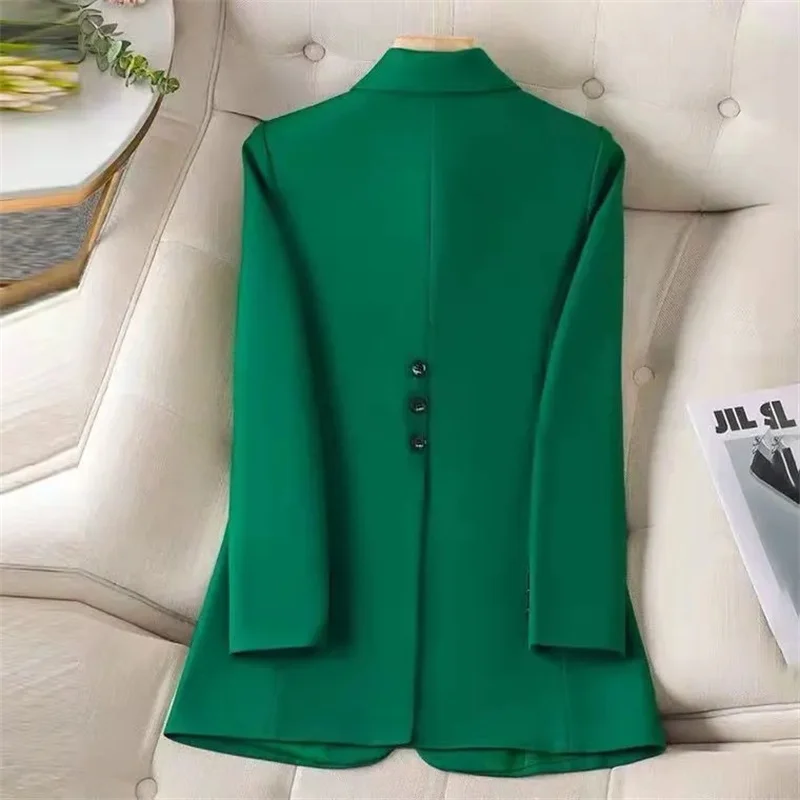 

2024 New Suit Jacket Feminine Temperament Casual Blazer Joker Slim High Sense Korean High-End Medium And Long Suit