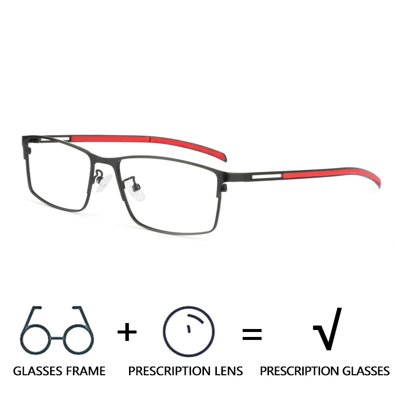 

MJIEDDR Titanium Alloy Square Progressive Prescription Glasses for Men Women Anti Blue Light/Photochromic Optical Eyeglasses