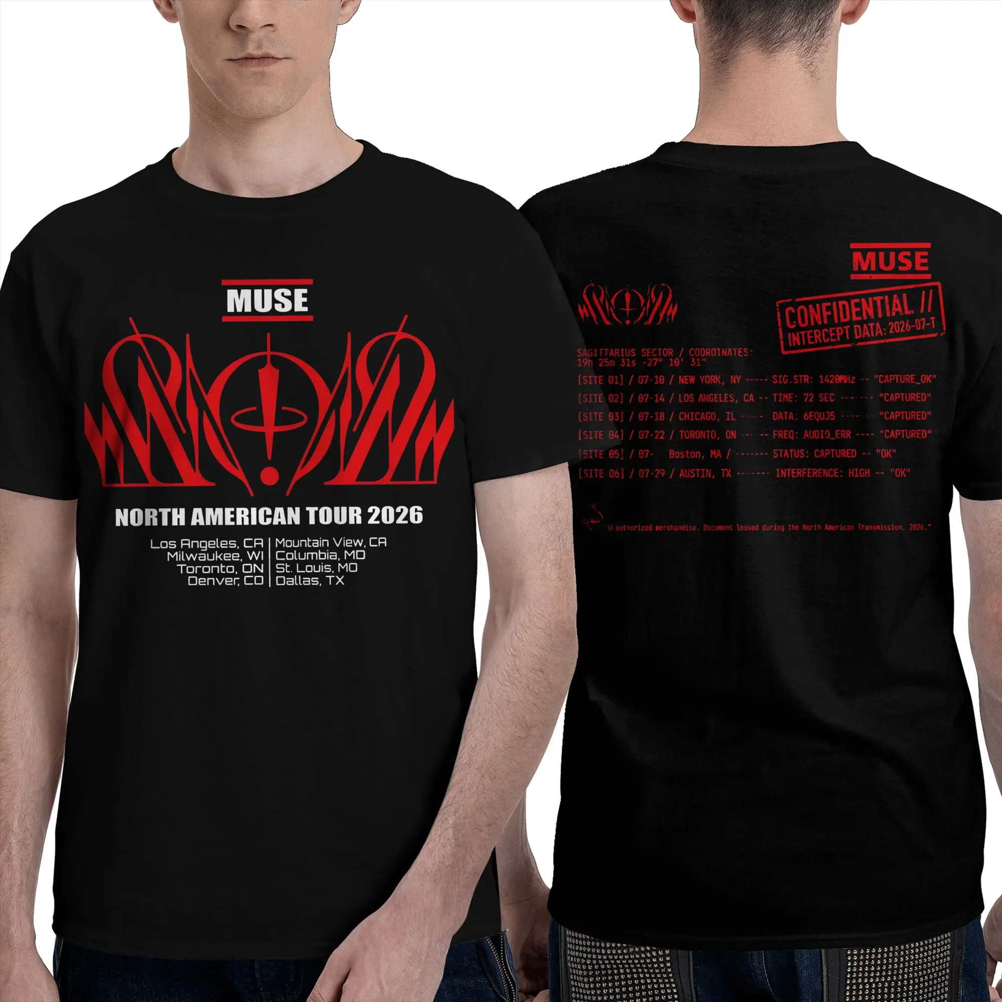 New Arrival Men Women MUSE The Wow! Signal Europa Tour 2026 Shirt Merch  Pure Cotton T-shirt Clothing Funny Tees