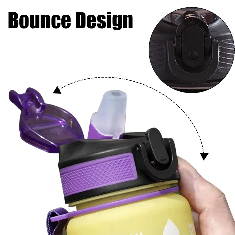 1 Liter Water Bottle Motivational Sport Water Bottle Leakproof Drinking Bottles Outdoor Travel Gym Fitness Jugs For Gift