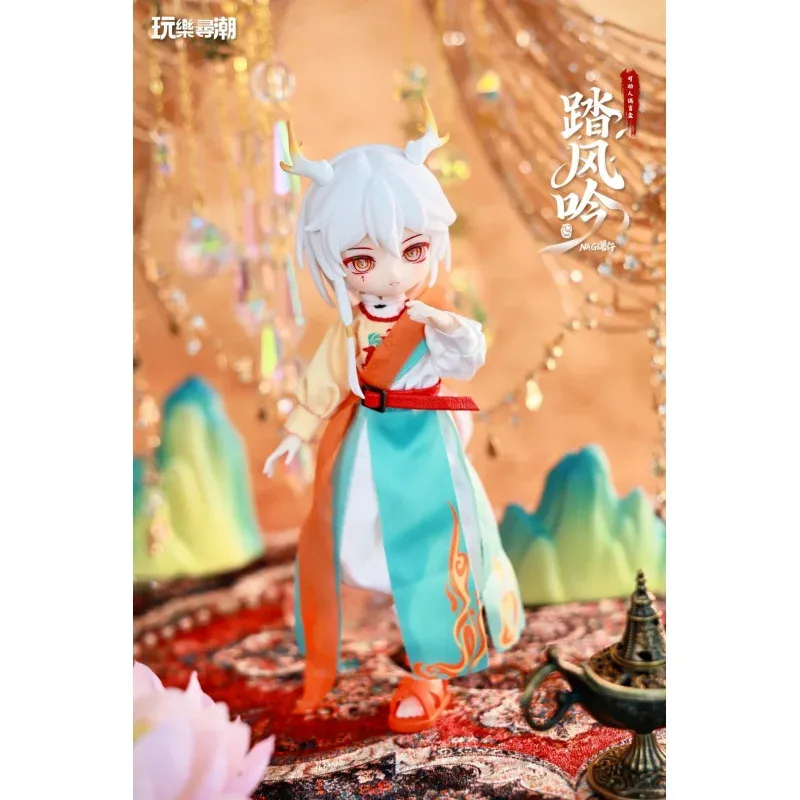 새로운 오리지널 나기 스텝 위스퍼링 윈드 시리즈 BJD 블라인드 박스 미스터리 박스 인형 선물 데스크탑 장식 애니메이션 피규어 장난감