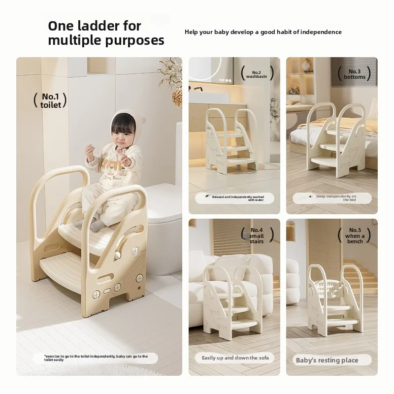 Baby hand wash step stool children wash table three stairs footstool