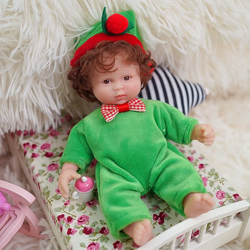 Newborn Mini reborn Baby Doll Realistic Newborn Silicone Full Body Cute Small Babies Realistic Simulation