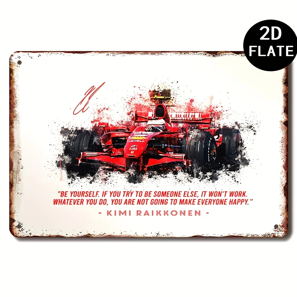 , F1 Retro-Aluminiumschild – für Wohnzimmer, Café, Büro, Bauernhaus, für Männerhöhle, Diner, Pub-Wanddekoration – geeignet