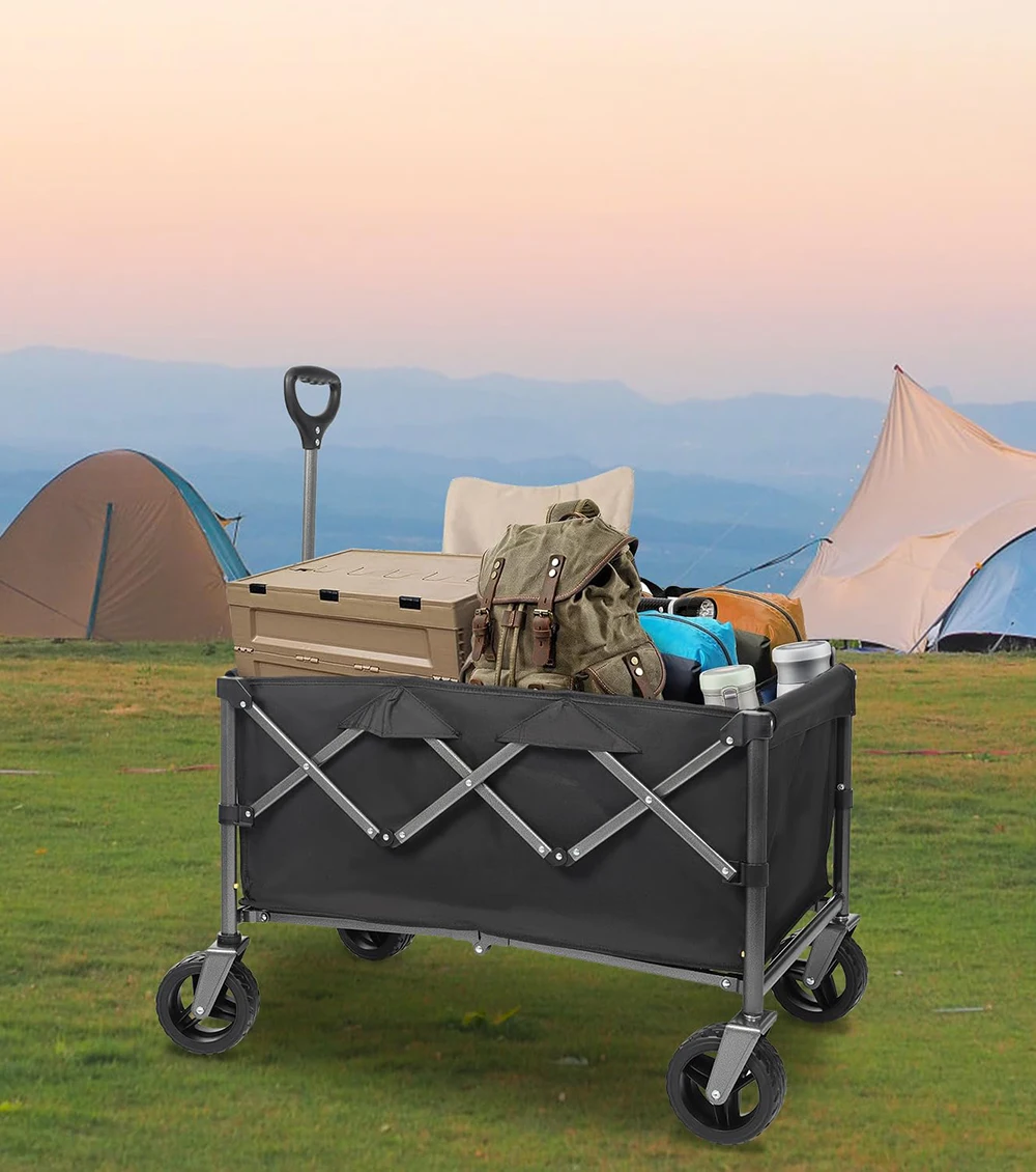 E-RIKE بالجملة التخييم للطي حديقة عربة الشاطئ عجلات الرمل الثقيلة عربات قابلة للطي عربات للخارجية #4