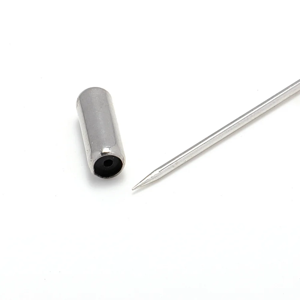 20 Stück 50/70mm Metall Lange Broschenstifte Sicherheitsstopper Nadel Schlaufenöse Reversbrosche mit Kappe für DIY-Bastelzubehör – Detail 7