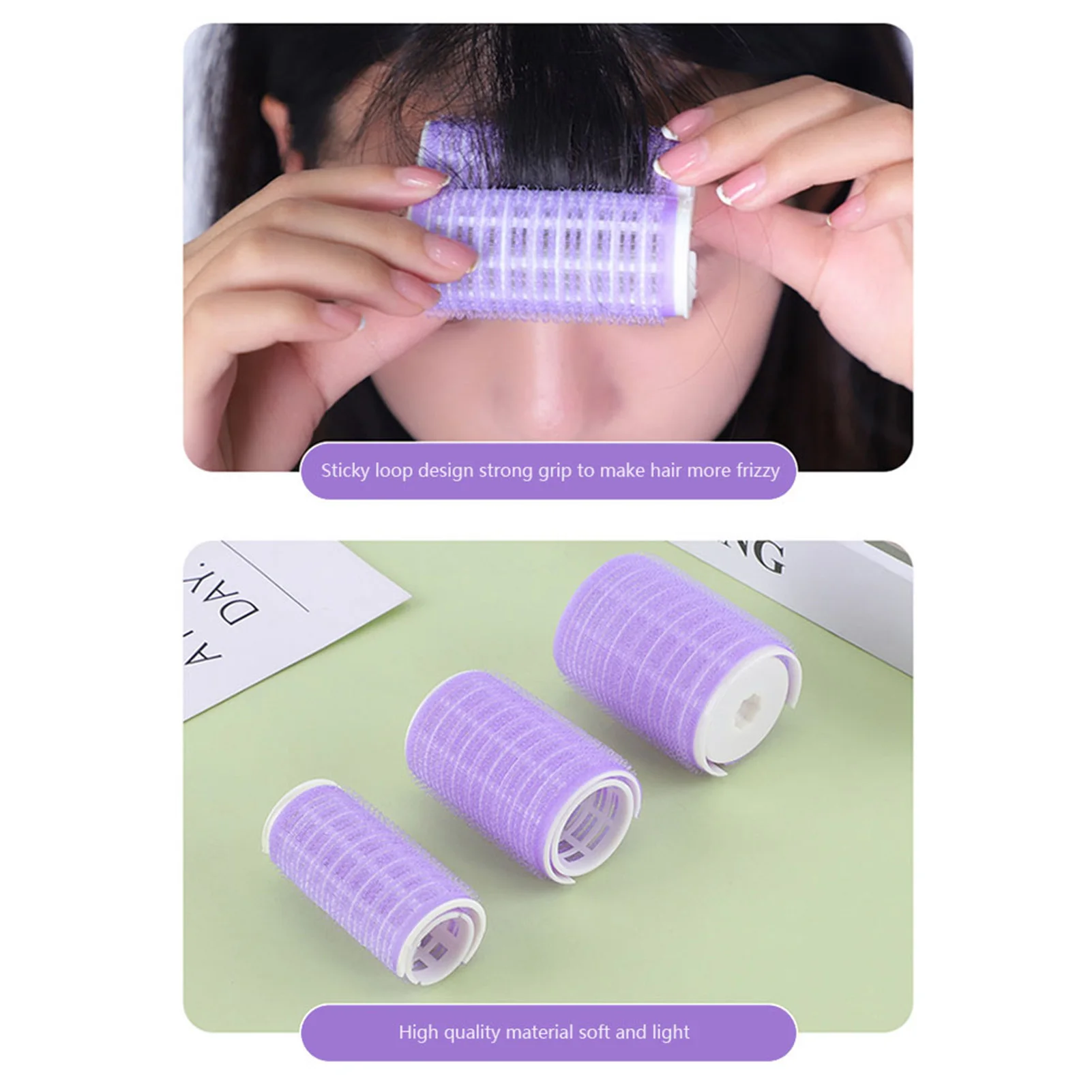 3 Sizes Hair Curling Rollers Fluffy High Cranial Hair Curling Iron Air Bangs Curling Clip For Women Hairdressing Accessories