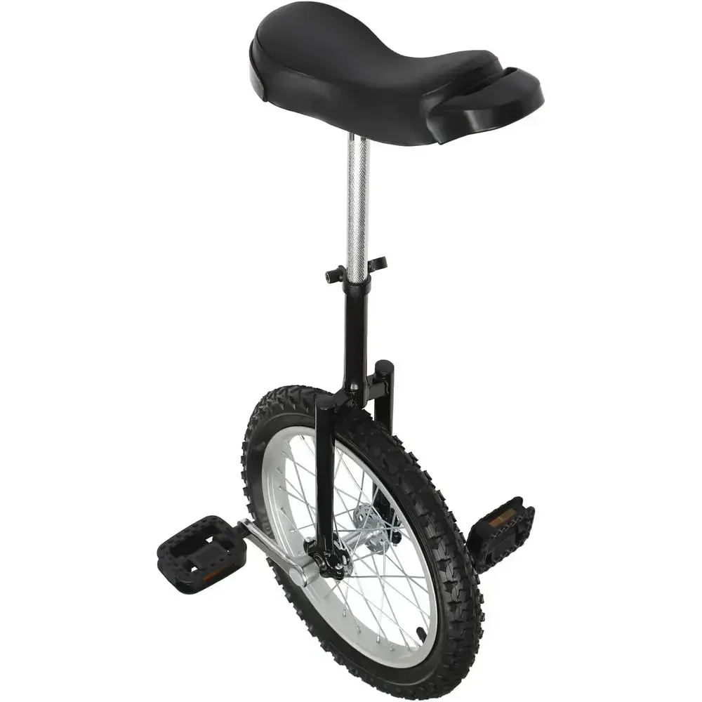 

24 Inch Steel Rim Unicycle with Adjustable Seat, Electric Wheel Skidproo Mountain Tire for Cycling and Outdoor Sports