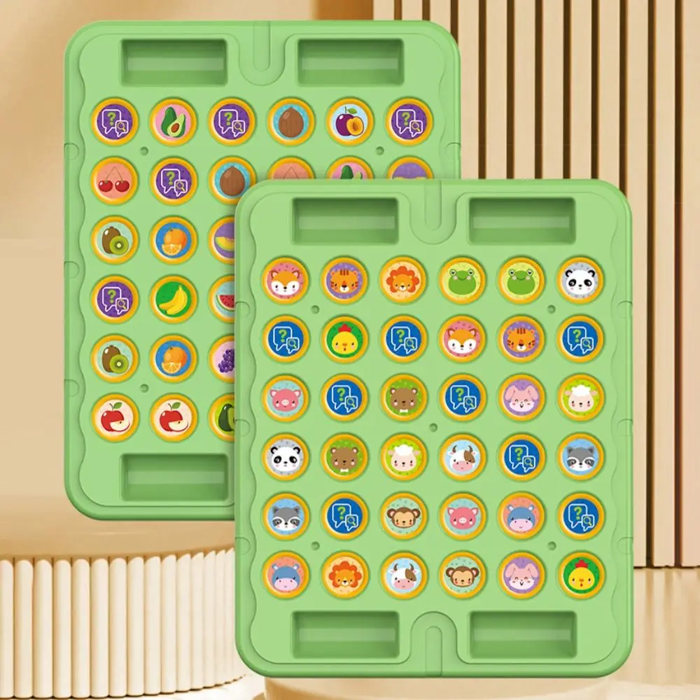 Juego de mesa portátil de animales/fruta Reversi, juguete educativo de entrenamiento de enfoque, juego de memoria de ajedrez con tapa, juguete rompecabezas, juegos de batalla