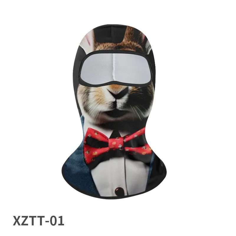 3D Animal Cat Dog Men Sunproof Balaclava Cycling Motorcycle Man Sport Caps Girl Boy Full Face Mask Outdoor Hat Bike Riding Magic