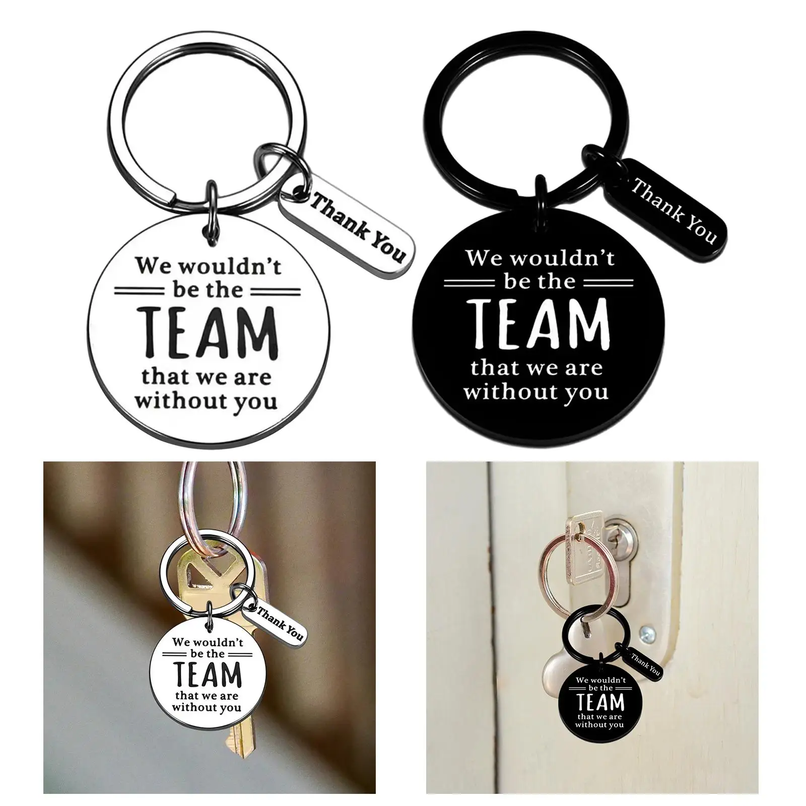 Coworker Keychain Team Coworker Appreciation Gifts Hanging Portable Metal