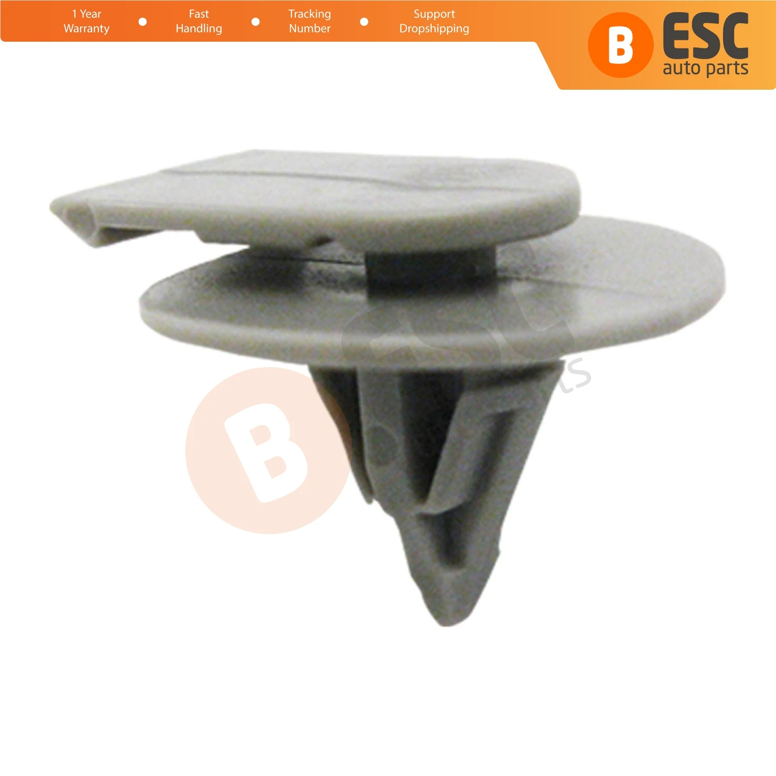 ECF742 10 Pieces Plastic Arch Trim Clips for Mini Cooper: 07131480418 (Gray Colour)