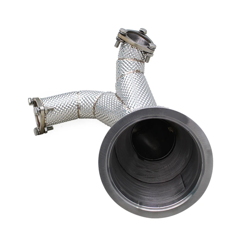 

OBM Exhaust Downpipe For Audi S4 S5 B9 B9.5 3.0T 2013-2018 2019+ Stainless Steel Straight Downpipe High Performance Exhaust Pipe