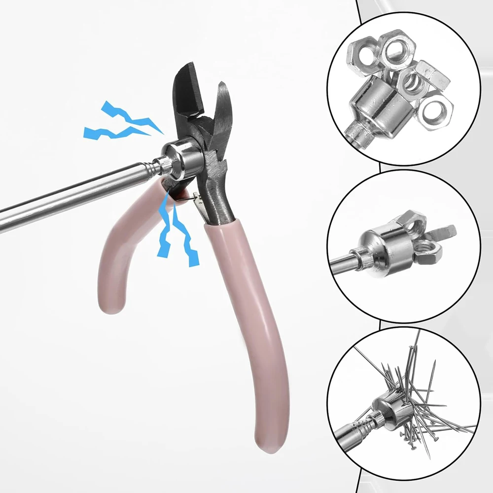 1 قطعة تصغير قابلة للتمديد المغناطيس القلم قضيب مغناطيسي لاقط أداة قابل للسحب آلات إصلاح السيارات صيانة المرآب أداة ورشة عمل