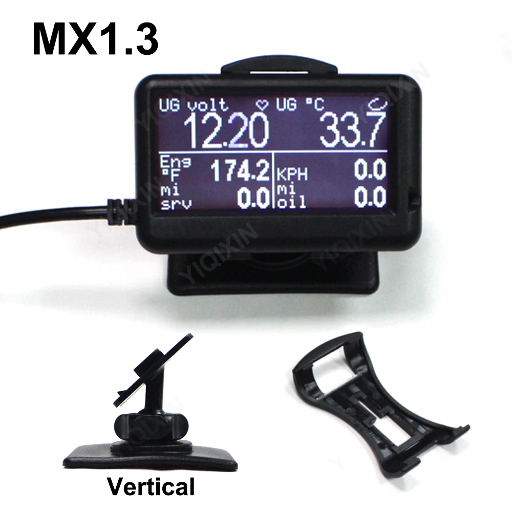 MX1.3 UltraGauge Transmission درجة الحرارة السيارات الماسح الضوئي للسيارات مقاييس آلة حاسبة MX v1.3 & EM Obd2 قراءة تعديل رموز المشاكل المسح الضوئي #3