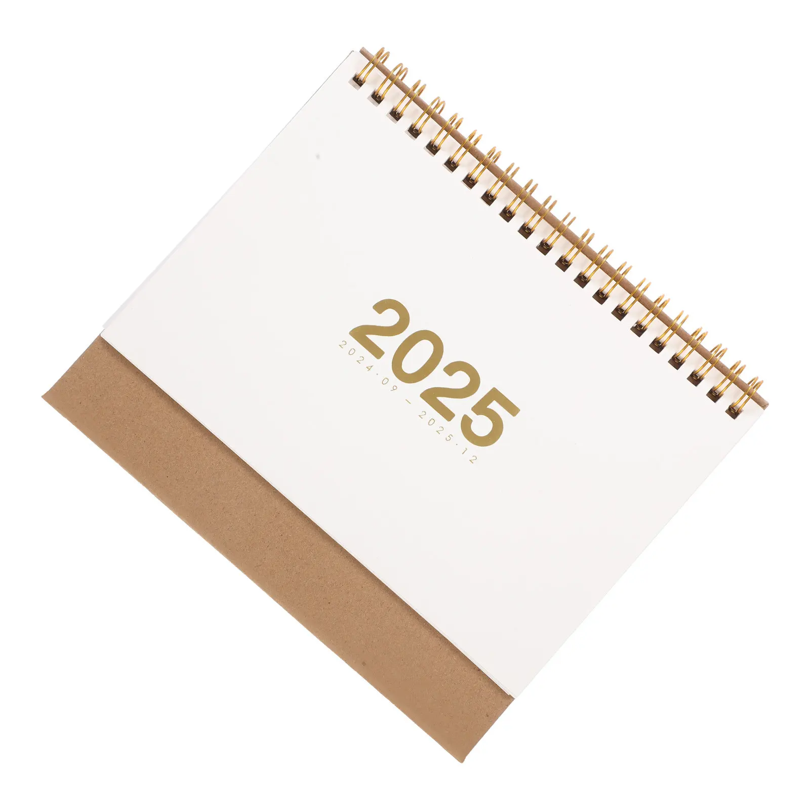 

2025 Chinese Minimalist Desk Calendar Standing Flip Spiral Bound Desktop Table Calendar for Office Home Daily Planning Note