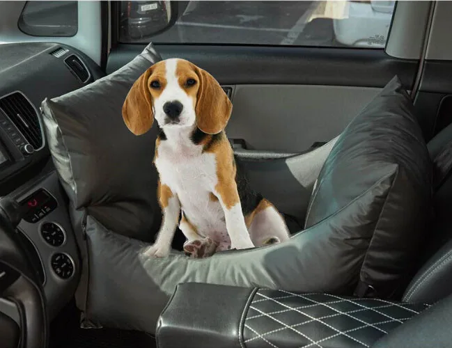 Luxury Dog Car Seat Pet Booster Seat Waterproof Travel Dog Bed Safety Pet Carrier With Handle With Customized Logo