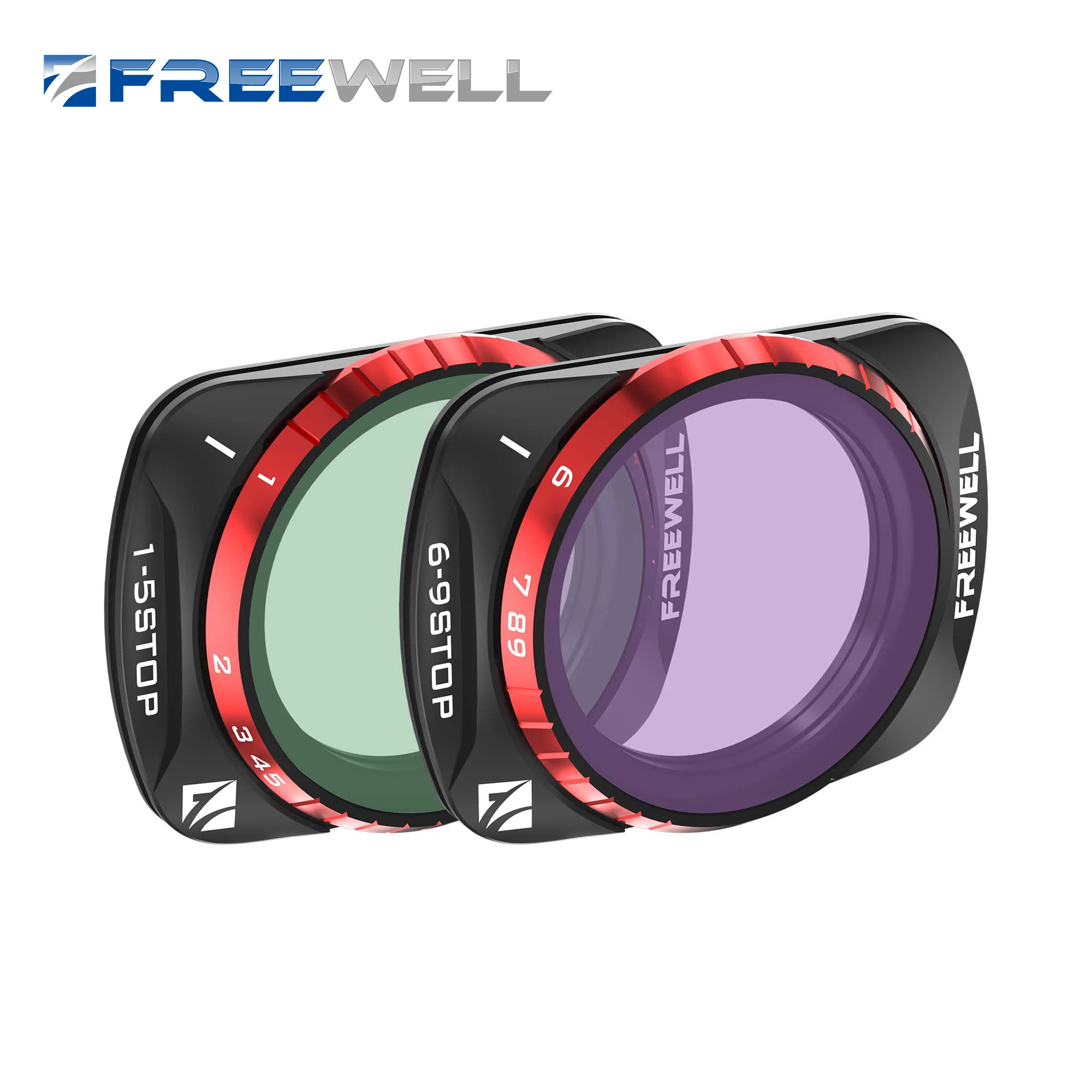 Freewell 2-pack variabele ND-filter 1-5 stops, 6-9 stops voor DJI Osmo Pocket 4/3 en Xtra Muse camera fotografie accessoires