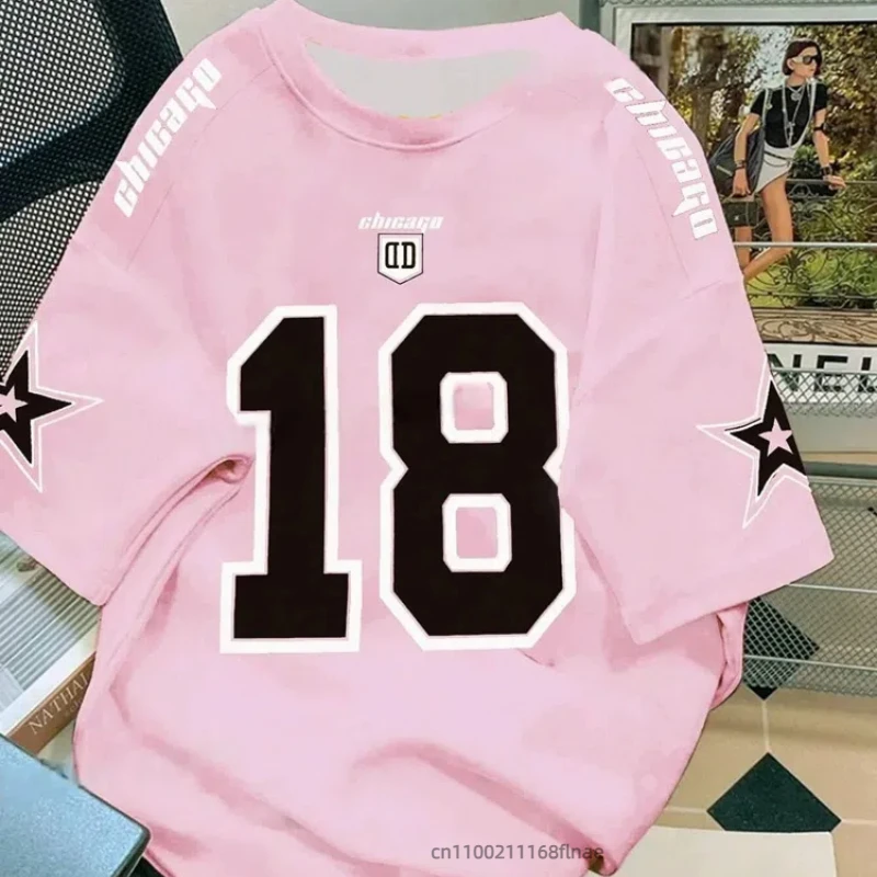 2025 뉴 스트릿 댄스 의상 3D 레트로 반팔 스포츠 남녀 공용 스트릿 캐주얼 힙합 저지 스포츠 티셔츠